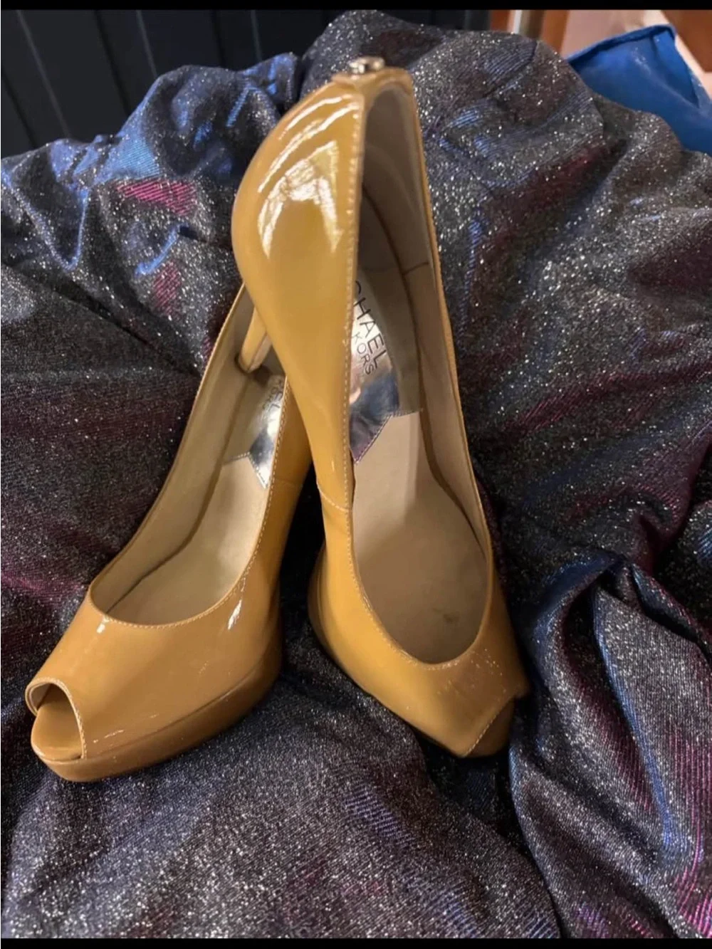 Michael by Michael Kors patented stiletto tan heels in a size 8
